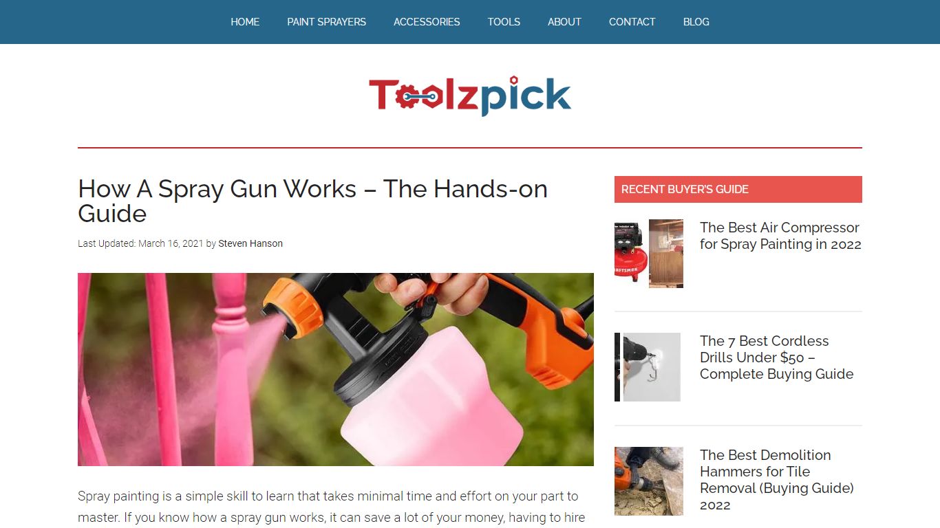 How A Spray Gun Works - The Hands-on Guide | ToolzPick